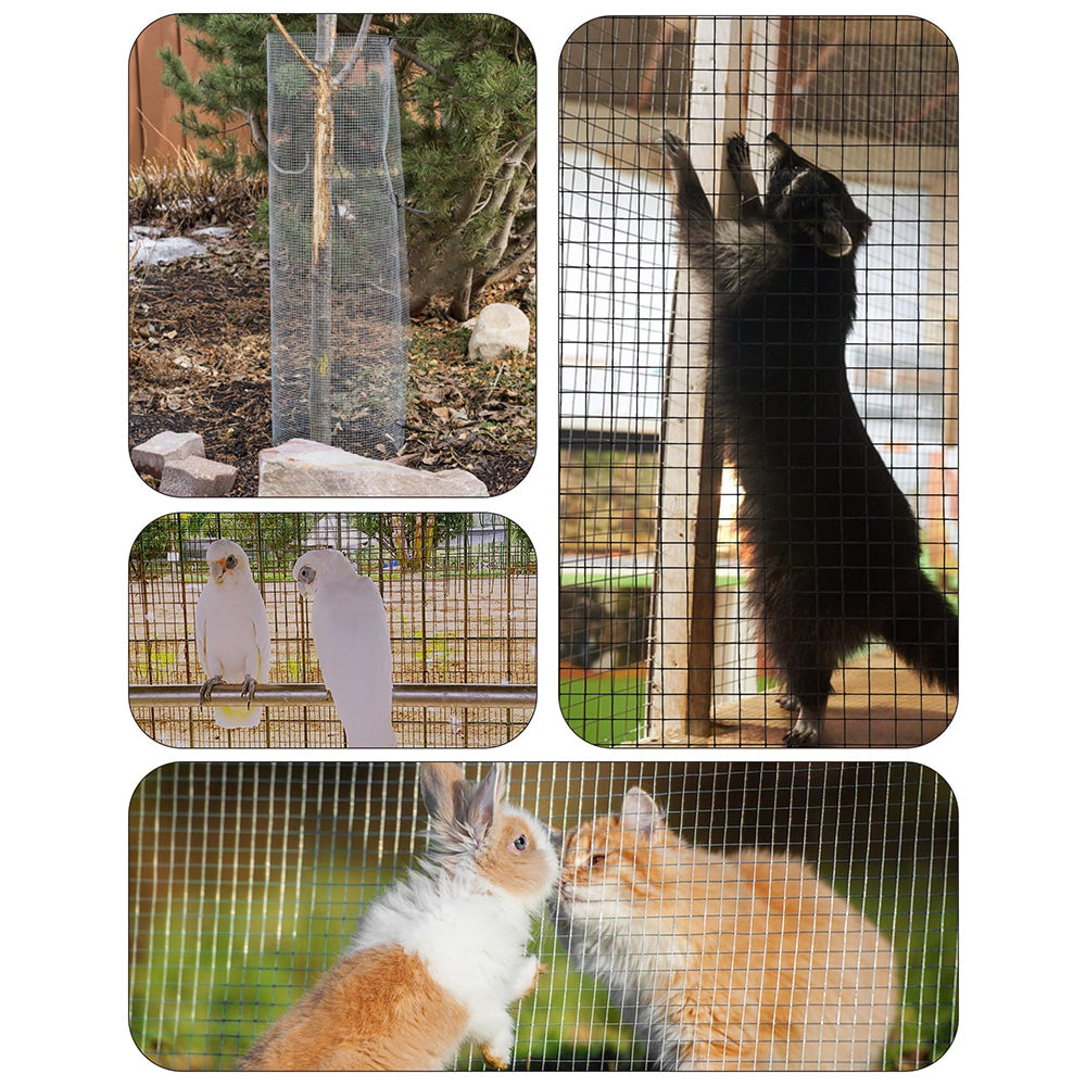 Garvee Hardware Cloth 23 Gauge Vinyl Coated and Galvanized Alloy Steel Wire Mesh Roll, 1:2inch Chicken Wire Fencing Mesh, Wire Fence Roll for Garden Pet/Poultry Enclosures Protection - 23 Gauge 24inchx50ft