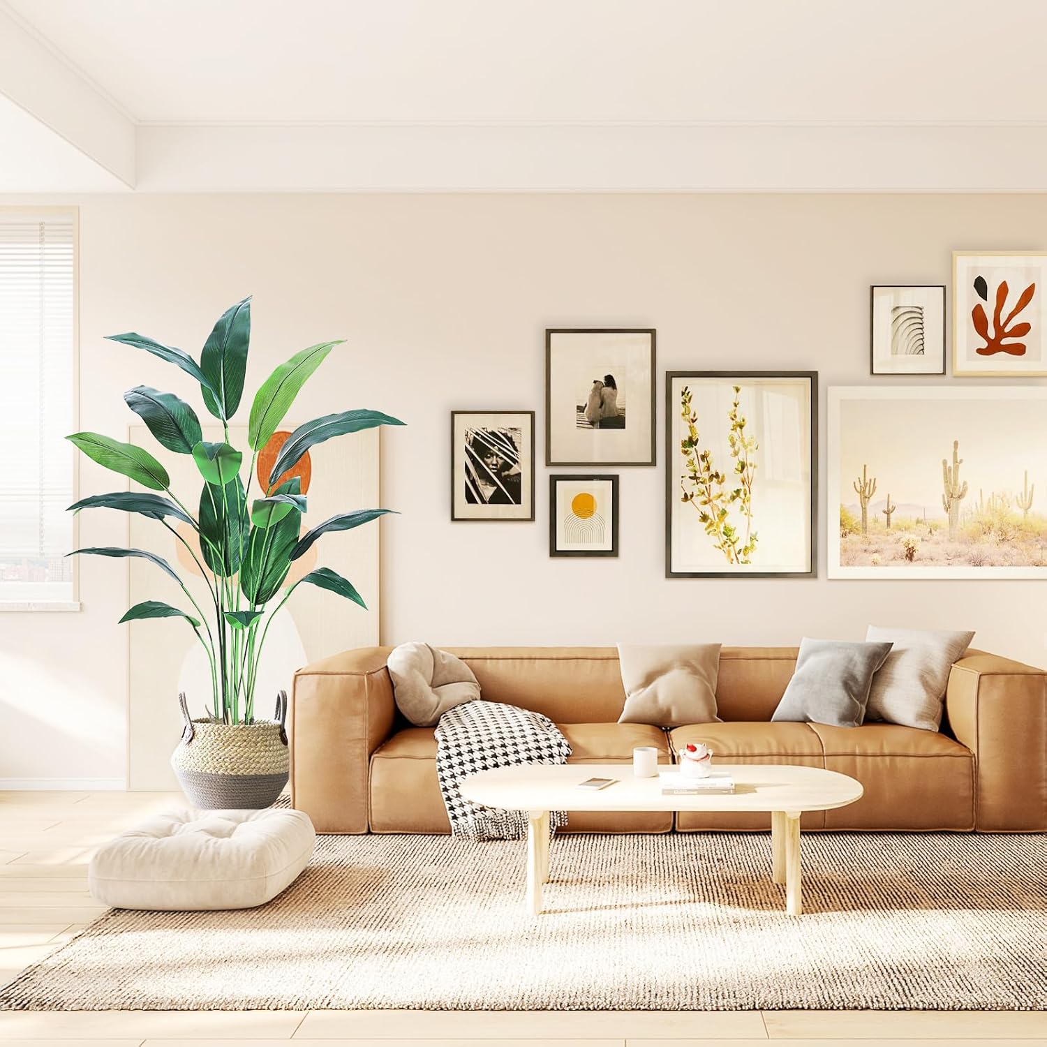 Garvee Set of 2 6FT Artificial Bird of Paradise Plant Fake Palm Tree with 17 Trunks for Indoor Outdoor