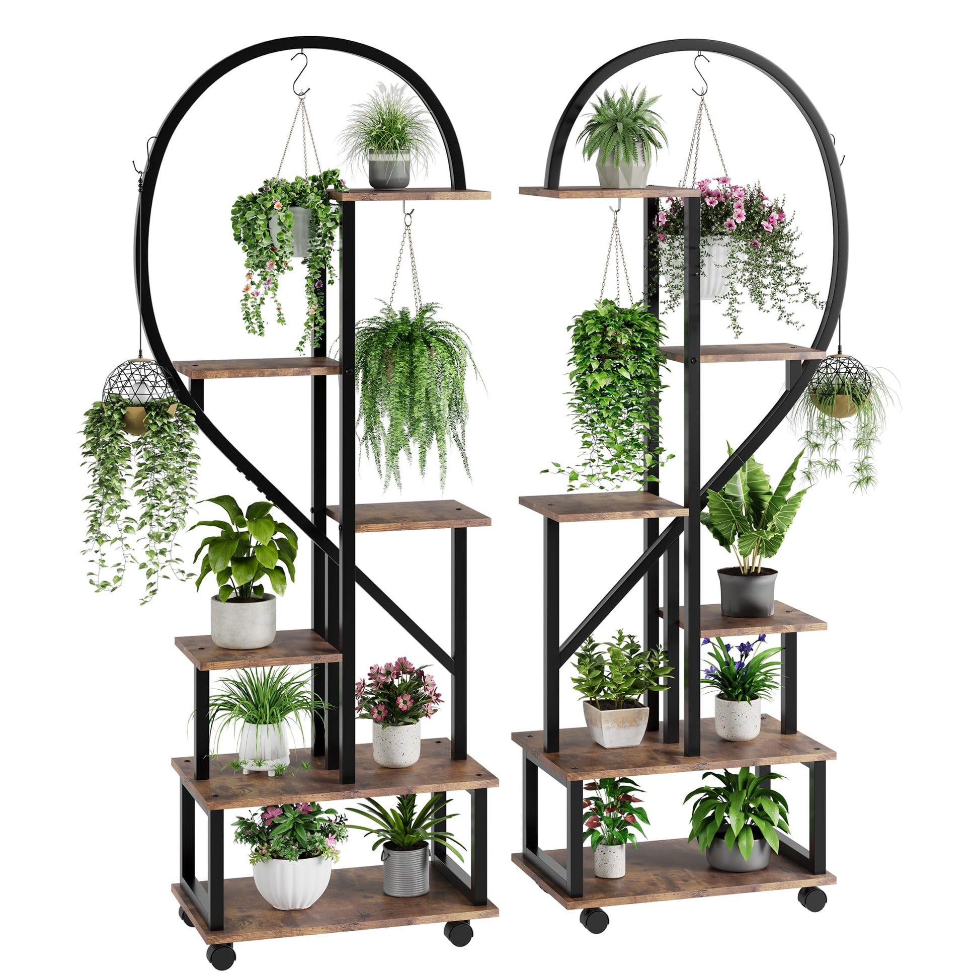 tall plant hanger stand GARVEE 2 Pack 6 Tier Tall Plant Stand