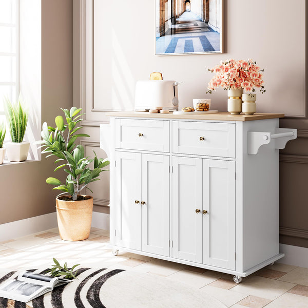 GARVEE Kitchen Island Cart Storage