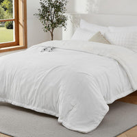 Garvee Electric Blanket King Size with Dual Control, Waffle Heated Blankets with ETL Certified, Soft Flannel, 4 Heat Levels, 10 Hours Auto Off, White, 90"x100"