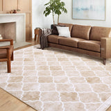 Garvee Rugs for Living Room 10x13 Area Rug Washable Non Slip Modern Indoor Floor Cover Taupe - Taupe