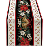 Garvee Christmas Table Runner Ornament Non Fading Linen Fabric Table Cover for 4-6 People Table (33cmx180cm/13 × 72 Inches) ZQ15-1 - Zq15-1