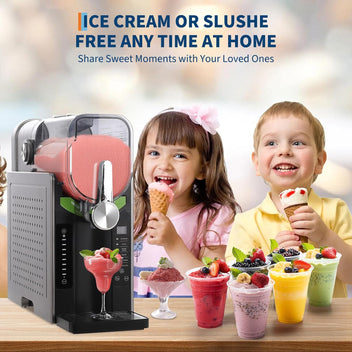GARVEE 68oz Slushie Machine - All-in-One Slushy Maker for Home with LED Display, Auto-Clean, No Ice Needed, and 6 Preset Programs for Frozen Margaritas, Ice Cream, and Frappés (Gray)