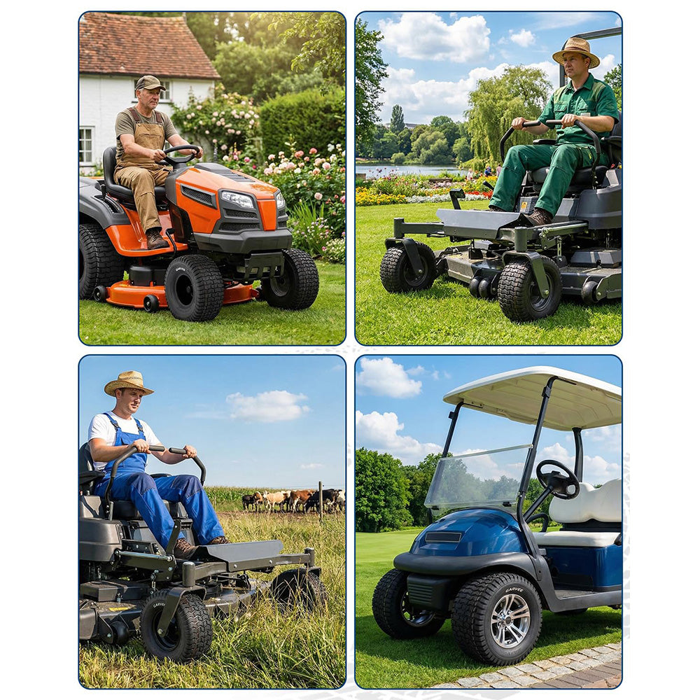 Garvee 2 Pack 13x5.00-6 Lawn Mower Tire V Pattern Tubeless for Lawn & Garden Riding Mower Tractor Golf Cart Utility Vehicles 4PR Black