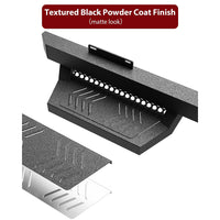 Garvee Running Boards Drop Side Steps for 2007-2018 Chevy Silverado Sierra 1500 Crew Cab; 2007-2019 2500 3500HD Crew Cab, Textured Black Truck Nerf Bars