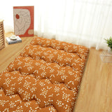 Garvee Floral Pattern Japanese Futon Mattress for Adults, Twin Size Futon Mattress for Guest Room Kids Room, Sleeping Mattress for Floor Roll Up Camping Mattress - Brick Red-Bouquet