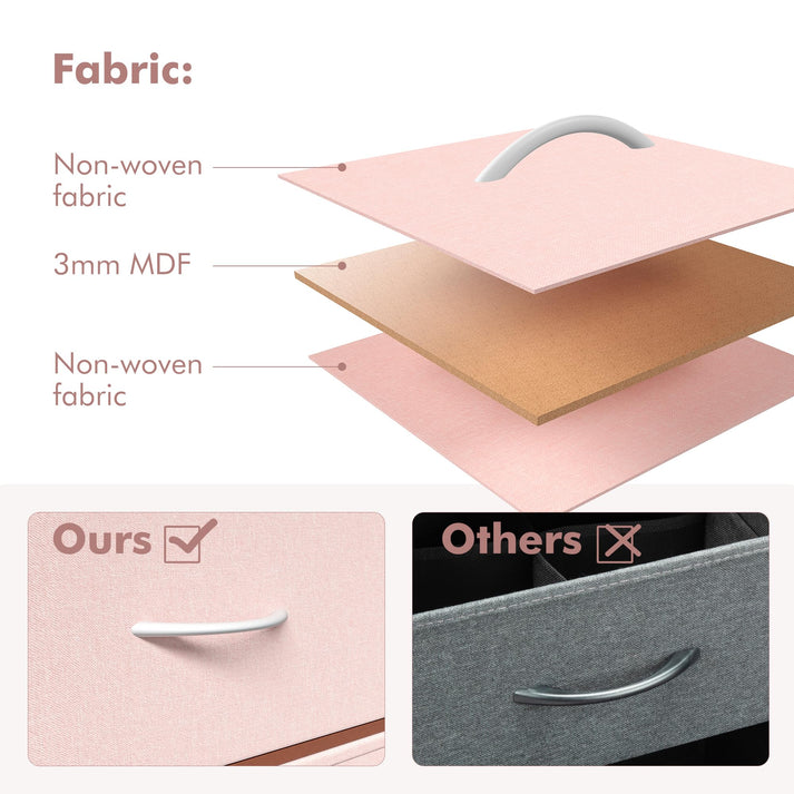 Durable, foldable fabric drawers