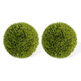 Garvee 19.7 Inch Artificial Plant Topiary Ball Set of 2, Lifelike Boxwood Balls for Indoor Outdoor Decor, Green