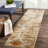 Garvee Modern Runner Rug 2x6 Abstract Runner Rug Washable Runner Rugs for Hallway, Contemporary Runner Rug Soft Non Slip Non-Shedding Indoor Carpet Runners for Kitchen Entryway Laundry - Orange