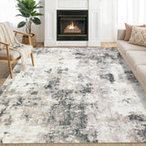 Garvee Washable 8x10 Rug Non Shedding Taupe for Living Room Bedroom Kids Room Modern Abstract Carpet Non Slip Stain Resistant - Taupe