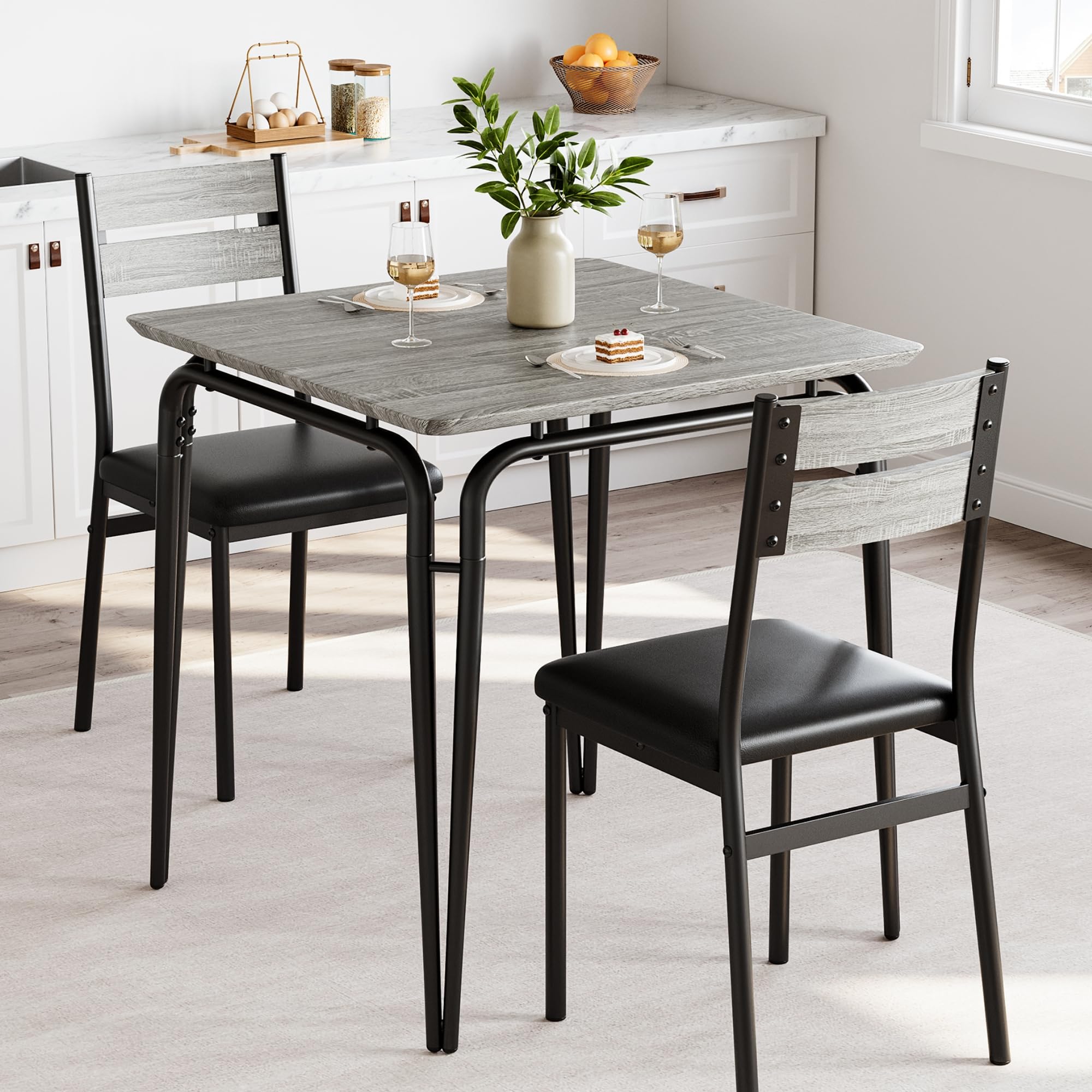 Modern Mini Table Double GARVEE Dining Table for 2 - Space Saving & Multi-Functional