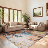 Garvee Washable Modern Area Rugs 5x7 Non-Shedding Abstract Yellow for Bedroom Living Room - Yellow