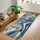 Garvee 2x6 Washable Runner Rug Modern Abstract Design Non-Slip Backing For Kitchen Hallway Bedroom Green - Green