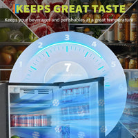 Garvee 4.5 Cu. Ft. Compact Refrigerator Single Door Mini Fridge Adjustable Shelves Dorm Office Kitchen Bedroom Bar Use Energy-Efficient Quiet Operation