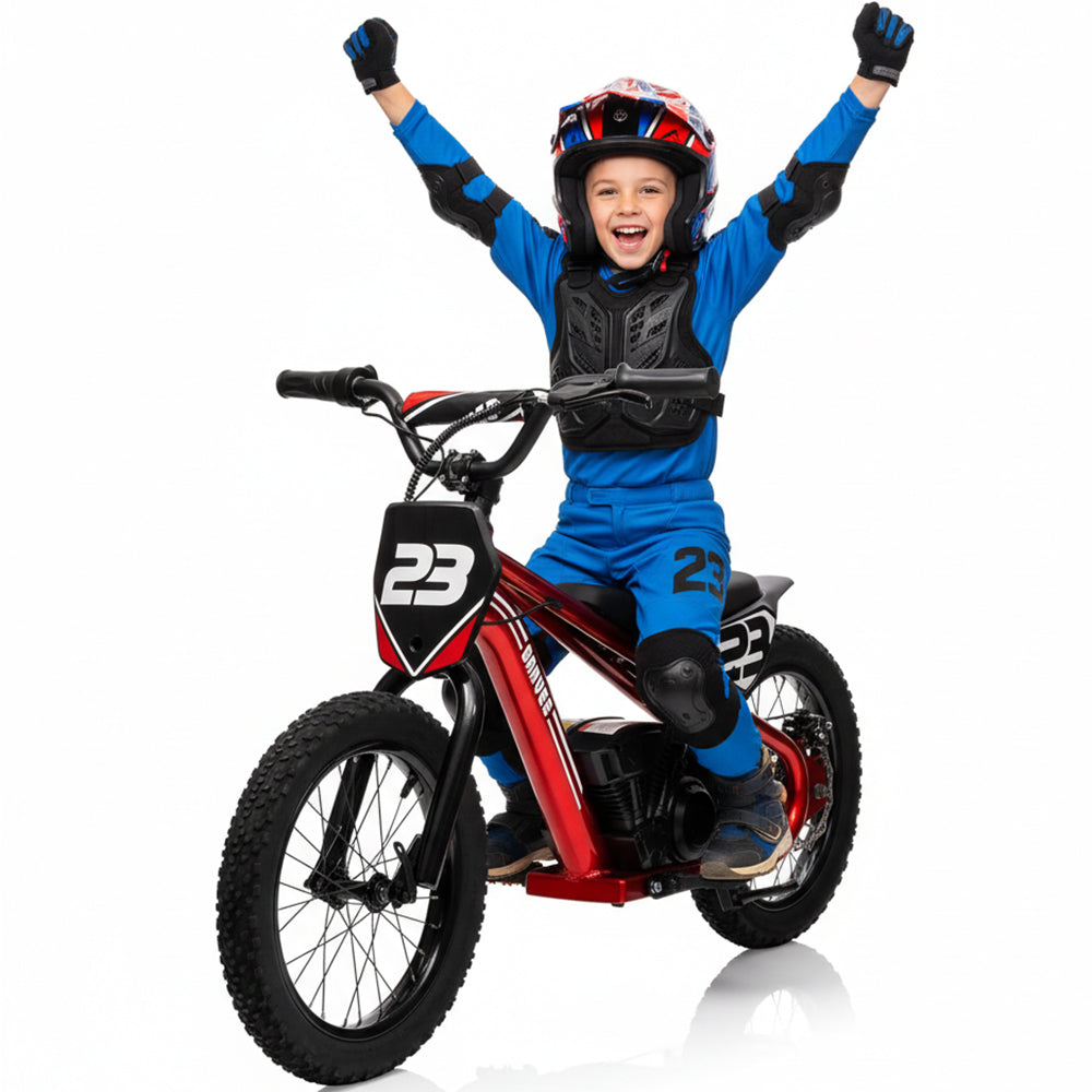 Garvee Ride - G Series: 250W Motor 3-Speed 24V Detachable Battery Aluminum Frame 16IN Off-Road Tires Ages 6-12 Outdoor Riding