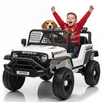 Garvee 12V Kids Electric Ride On Truck with Remote Control, Bluetooth Music, LED Lights, EVA Material, Dual Drive, Safety Features, Outdoor Play