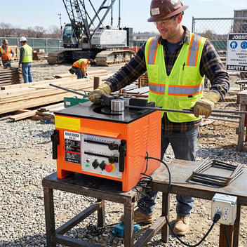 Garvee 1600W Electric Rebar Bender Machine up to 1 inch with Our Electric Bender - Achieve 0-180° Angles, Operate with Convenient Foot Pedal Switch & from Powerful Motor