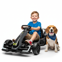 Garvee Ride - G Series: 24V Electric Go Kart, with 300W Strong Motor, Drift/Sport Mode, Big Battery, Eva Tire,Length Adjustment for Outdoor Racing Toy-Grey