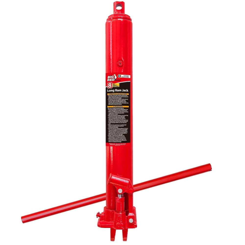 Garvee 8 Ton Long Hydraulic Ram Jack with Handle, Hydraulic Long Ram Jack Engine Lift Hoist Manual Cherry Picker Compatible with All Terrain Vehicle