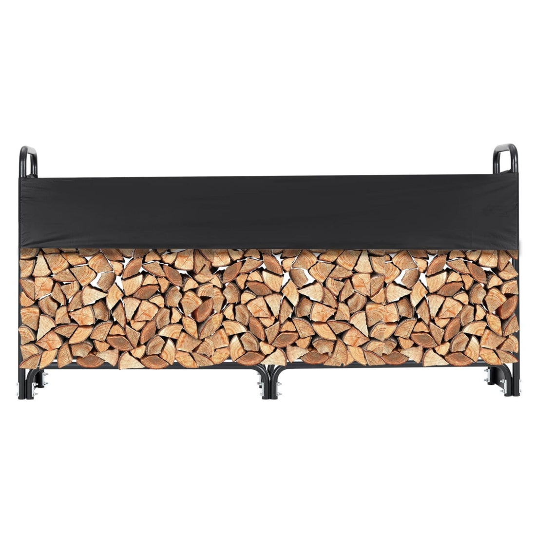GARVEE 8FT Firewood Rack Outdoor Firewood Rack Outdoor with Cover for Fireplace Wood Storage
