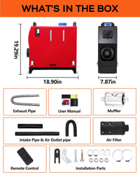8KW 12V Diesel Air Heater with LCD, 5L for Parking & Camping