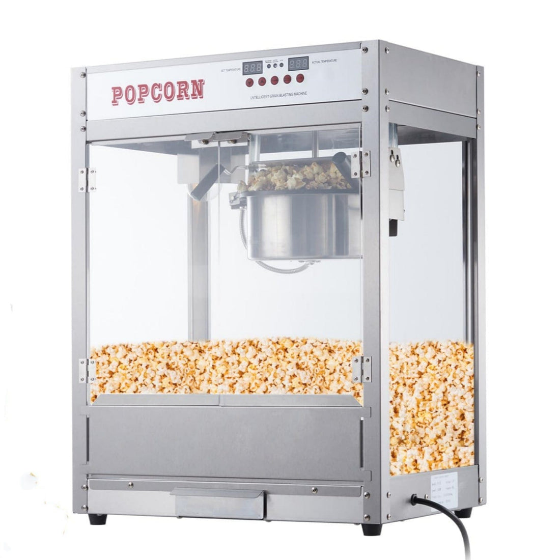 8 Oz Tabletop Popcorn Machine with Digital Control - Easy Clean & Keep Warm Feature