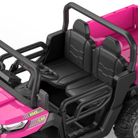 Garvee Ride - P Series: 2-Seater Ride On Car 24V 6X6 Kids Dump Truck with Remote, Battery 6 Wheeler, Electric UTV for 3 Years+, Outdoor Adventure Toy Vehicle Pink