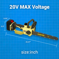 Garvee 12 Inch Mini Chainsaw - Portable Cordless Electric Handheld Chainsaw for Pruning Tree Branches, Yard, Household, and Garden, Perfect Christmas Gift for Men, Dad, Husband, and Women
