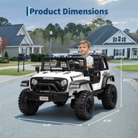 Garvee Ride - P Series: 2 Seater Ride On Car for Kids, 24V Electric Truck with Parent Remote Control, Spring Suspension, 2 Speeds, LED Headlight & Music Player, Kids Electric Vehicle for Aged 3-8 Years