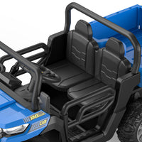 Garvee Ride - P Series: 2-Seater Ride on Car,6X6 24V Kids Ride On Dump Truck with Remote Control Electric Utility Vehicles UTV Battery Powered 6 Wheeler, for 3 years and up - Blue