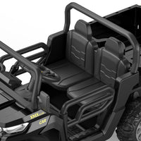 Garvee Ride - P Series: 2-Seater Ride on Car,6X6 24V Kids Ride On Dump Truck with Remote Control Electric Utility Vehicles UTV Battery Powered 6 Wheeler, for 3 years and up - Black