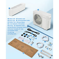 Garvee 24 SEER2 18000 BTU Dual Zone Mini Split AC Heat Pump, 12K+12K for 2 Rooms, Smart WiFi App, Eco R454B, Cools & Heats 1000 Sq.Ft, Ductless HVAC System with 16ft Pre-Charged Installation Kit