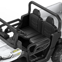 Garvee Ride - P Series: 2-Seater Ride on Car,6X6 24V Kids Ride On Dump Truck with Remote Control Electric Utility Vehicles UTV Battery Powered 6 Wheeler, for 3 years and up - White