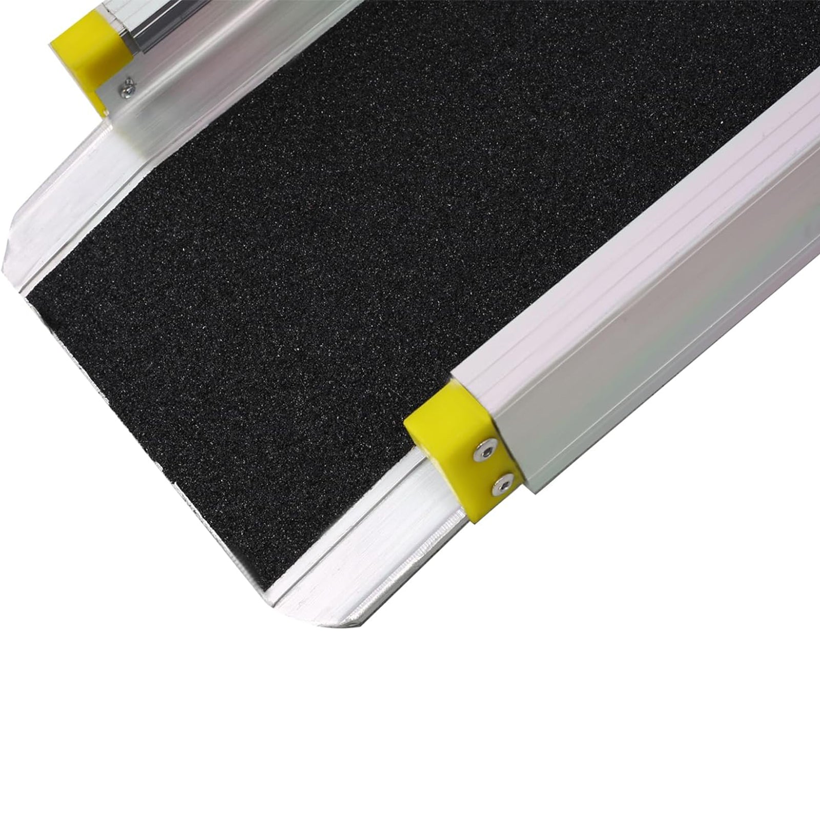 Garvee Telescoping Wheelchair Ramp 7FT Aluminum - Adjustable Track ADA Folding for Home/Car/Doorway/Curbs (Scooter Access)