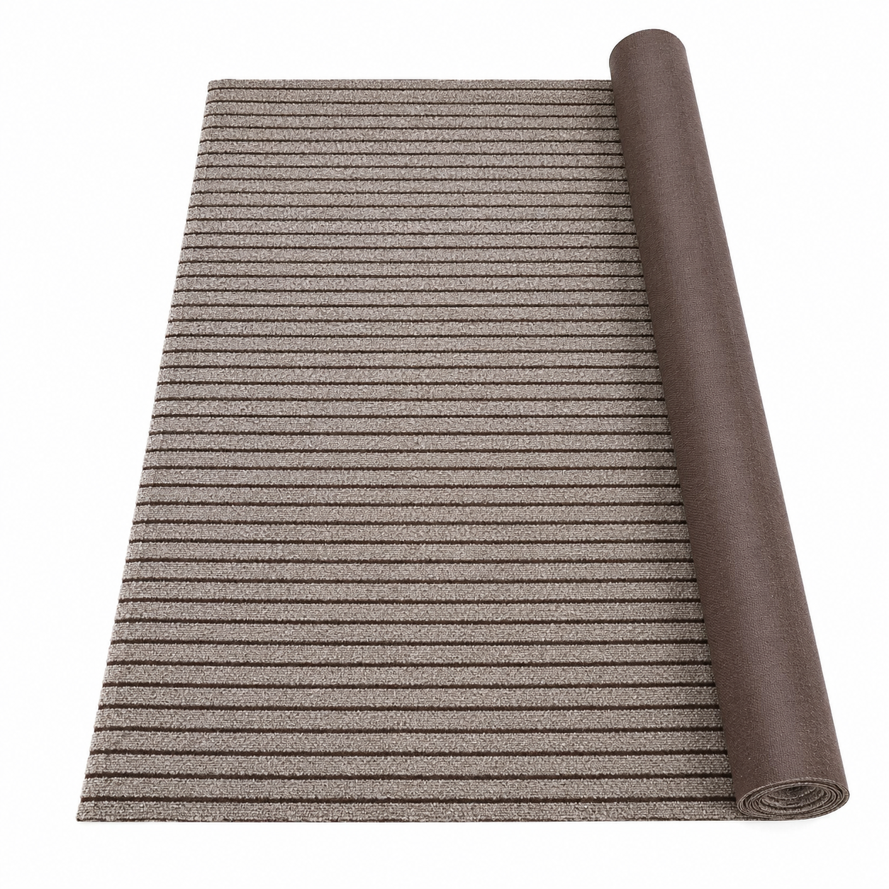 Garvee 6' x 18' Boat Marine Carpet, Waterproof Non-Slip Indoor/Outdoor Carpet Roll with TPR Backing, Cut-to-Fit Marine Rug for Patio, Deck & Outdoor Use, Gray/Brown