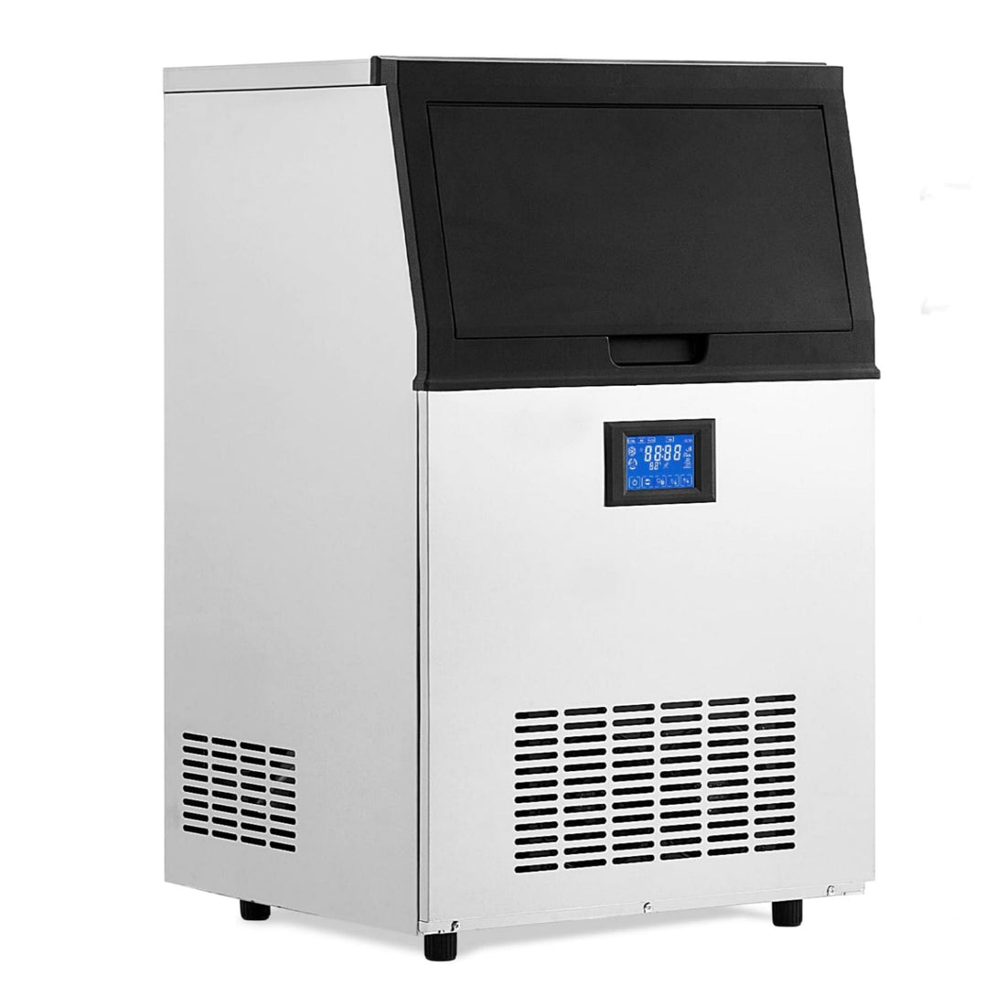 GARVEE 90Lbs/24H, Ice Maker, 30Lbs Storage, Self-Cleaning, Stainless, Freestanding/Under Counter, Perfect for Restaurant/Bar/Cafe/Shop/Home/Office