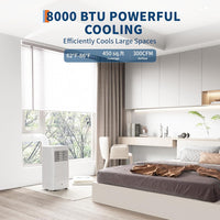 Garvee 10000 BTU Portable Air Conditioners with Remote Control, Portable AC for Room Up to 450 Sq. Ft., 3-In-1 Air Conditioner with Digital Display, Window Installation Kit, 24H Timer, Sleep Mode