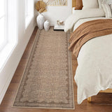 Garvee Modern Coffee 2x6 Scalloped Rug Runners for Hallways, Solid Runner Rugs Non Slip Scalloped Bath Runner, Washable Rug for Bedroom Girls, Mat for Kitchen Floor Soft Dorm Nursery Carpet for Bedside - Coffee