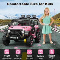 Garvee Ride - P Series: 3-6, Ride on Car with 2.4G Remote Control, 12V Battery Powered Electric Car for Kids with 3 Adjustable Speeds, Soft Start, Battery Display, Music, Pink