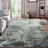 Garvee 8x10 Area Rug Contemporary Abstract Rug Large Living Room Rug Non-Slip Rug for Bedroom,Grey Distressed Soft Modern Dining Room Mat Non-Shedding Floor Carpet for Nursery Dorm Apartment - Blue/Gray