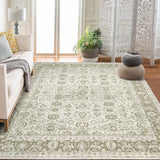 Garvee Area Rugs Beige 8x10 Washable Vintage Floral Rug Non Slip Low Pile Large Rug for Living Room Bedroom Dining Room Kids Playroom - Beige