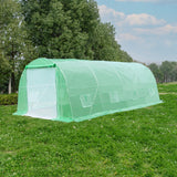 Garvee 20' x 10' x 7' Greenhouse, Upgraded Large Gardening Plant Hot House , Heavy-Duty Green House for Outside Winter with Reinforced Frame 2 Zipper Mesh Doors and 8 Screen Windows