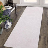 Garvee Area Rug Cream White 2x6 Modern Runner Rug Indoor Chenille Washable Rug Entryway Runners Boho Vintage Hallway Runner Rug Non-Slip Foldable Long Rug Bedside Laundry Kitchen Thin Rug Runners - Cream White