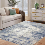 Garvee Modern Abstract Area Rug 5x7 Navy Stain Resistant Non-Shedding Living Room Carpet for Home Decor - Navy