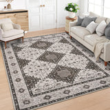 Garvee Area Rug 8x10 Washable Rugs for Living Room Bedroom Office Nursery Distressed Oriental Vintage Area Rug Brown - Brown