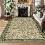 Garvee Washable Rug 9x12 Area Rugs for Living Room Boho Non Slip Vintage Low Pile Large, Sage Green Ivory - Sage Green Ivory