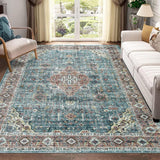 Garvee Large Area Rug for Bedroom Non-Shedding Washable Rug 9x12 Carpet Boho Accent Rug for Living Room Bedroom Dining Room Rug - Green