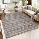 Garvee Modern Grey Camel 8x10 Rug Washable Area Rug Living Room Rug Bedroom Rug Grey Rug Modern Braided Print Rug Low Pile Non Shedding Neutral Rug Office Rug Non Slip Farmhouse Rug Large Colorful Rug - Gray Camel