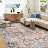 Garvee 10x13 Area Rugs Pink Vintage Retro Faux Wool Low Pile Non Slip Indoor Carpet for Living Room Bedroom Dining Room Kids Room - Pink